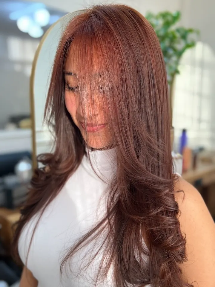 Resultado de color y peinado realizado en Juliana Beauty Studio y Spa